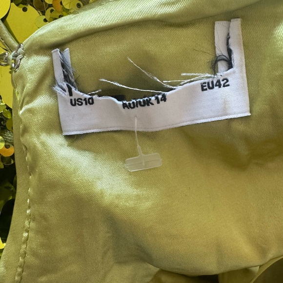 Princess Polly Sparkling Sequin Mini Dress in Green - Picture 8 of 8